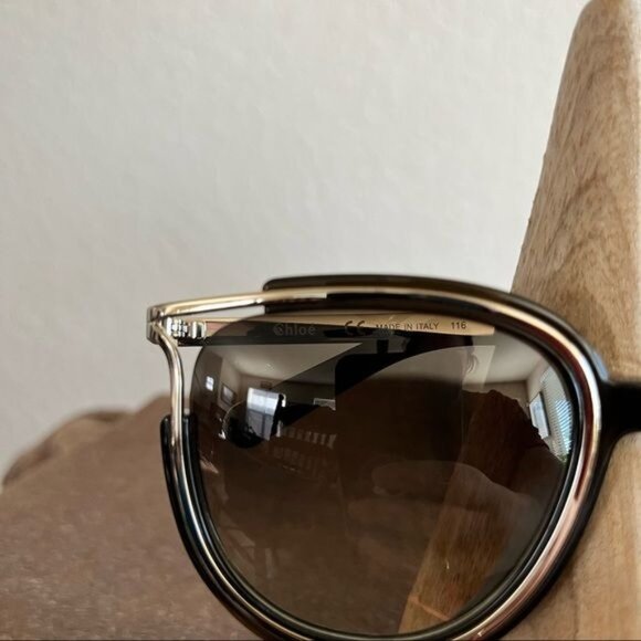 CHLOE Jayme Cut Out Round Rimmed Metal Sunglasses main image 9